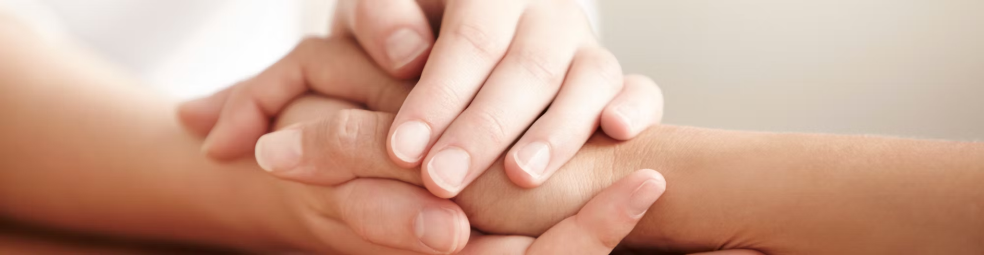 Close-up of hands for hand reflexology